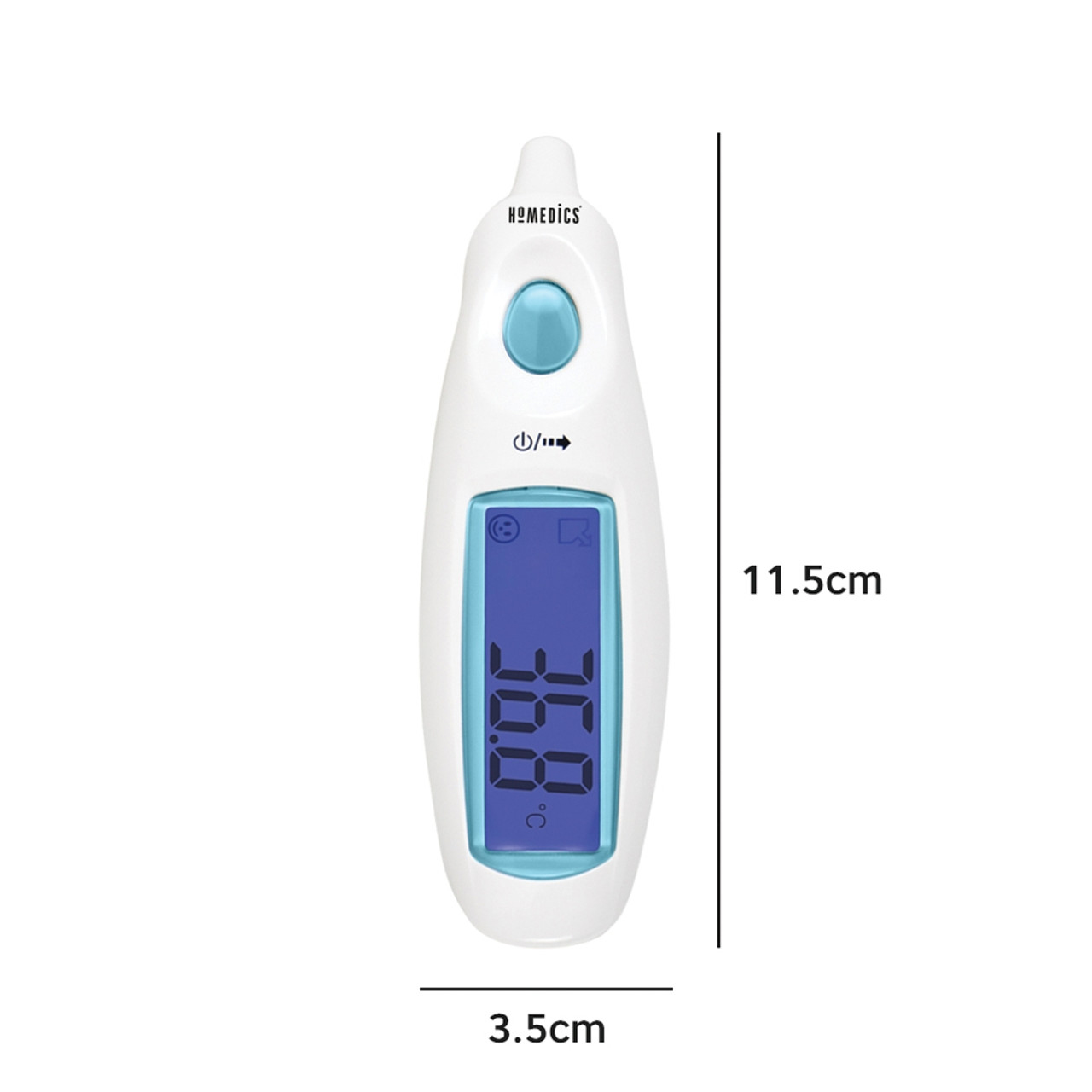 صورة ميزان حرارة HoMedics TE-101-EU للأذن - أزرق/أبيض