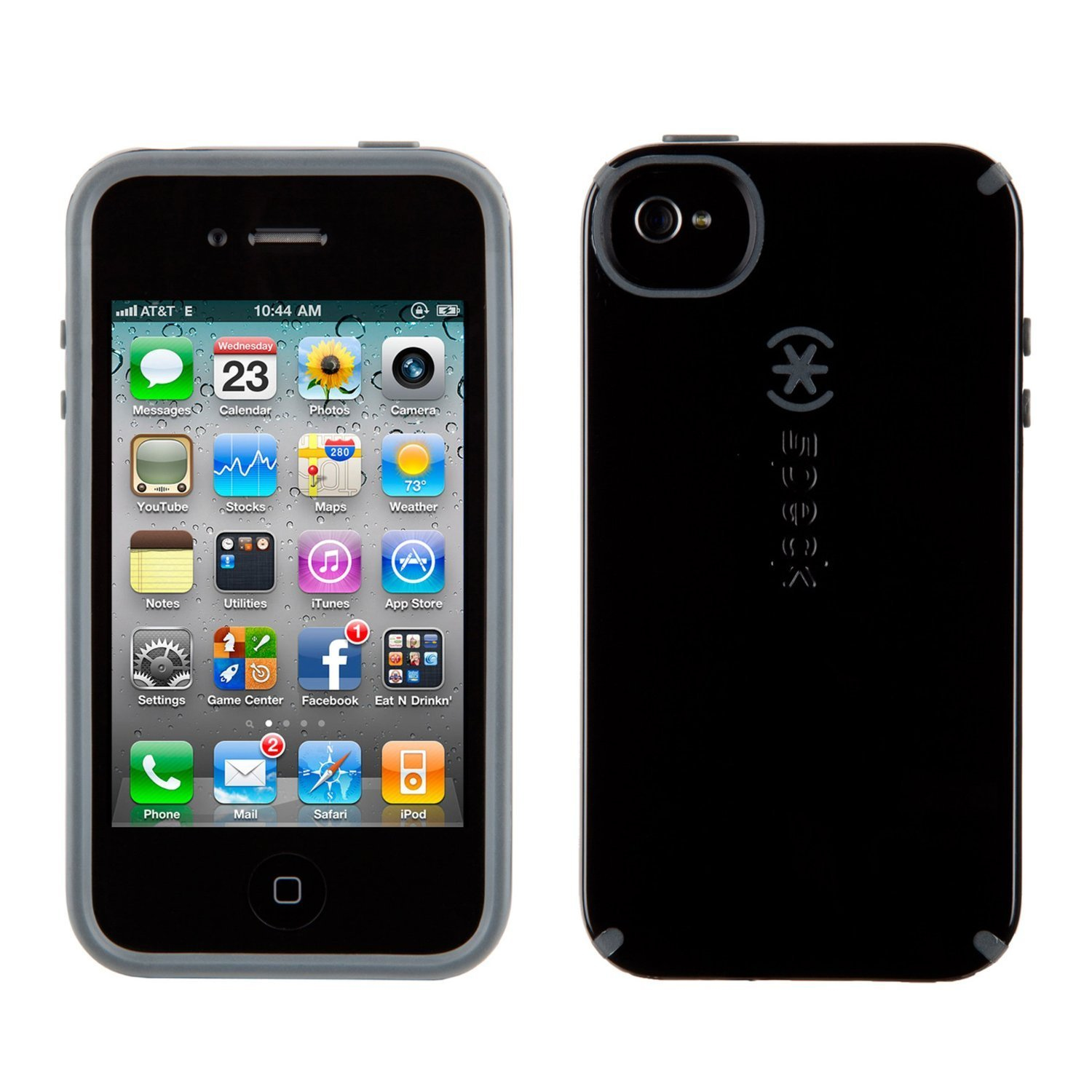 Speck CandyShell Case for iPhone 4 / 4S - Black/Dark Grey