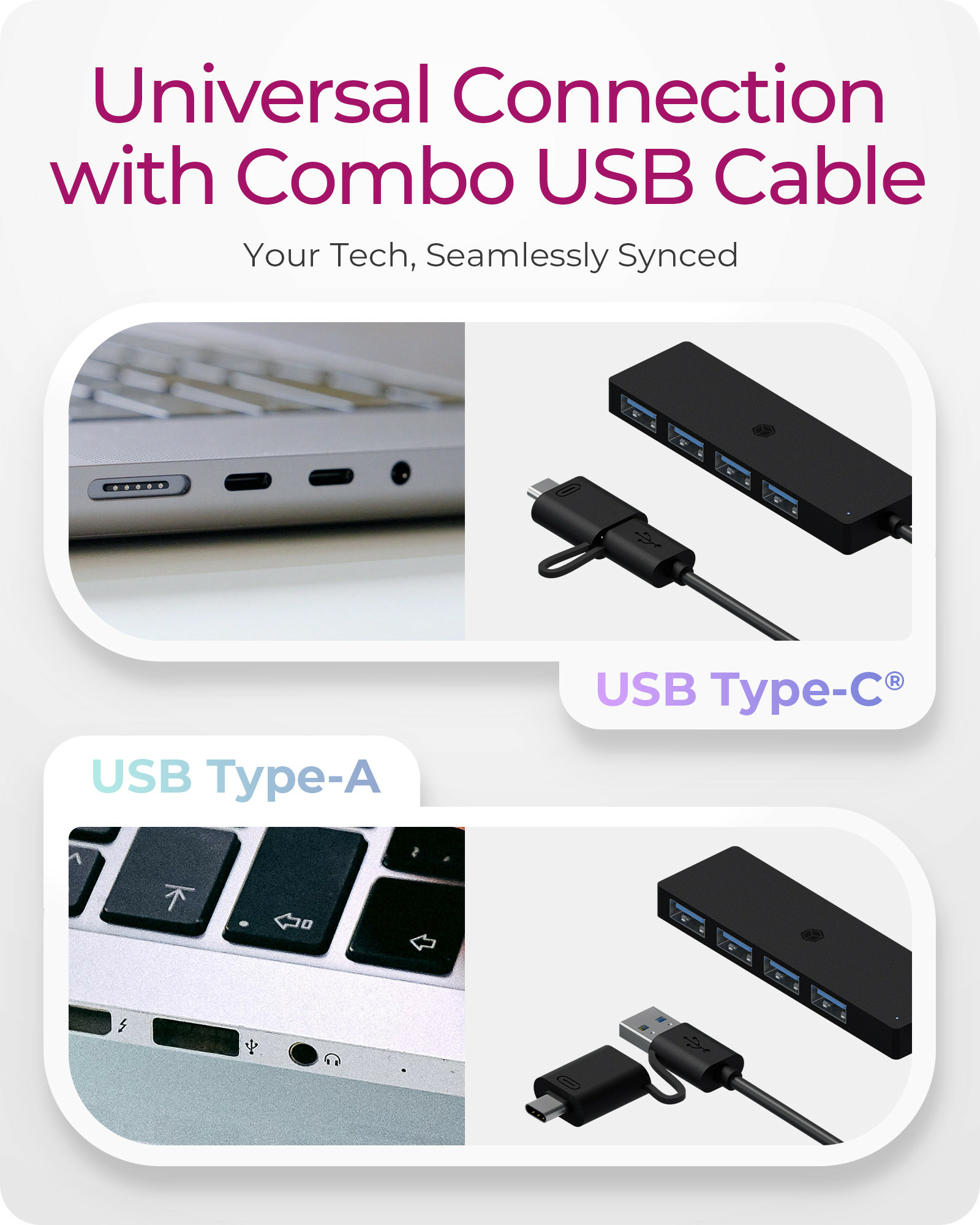 ICY BOX IB-HUB1424-C3 USB 3.2 Gen 1 (3.1 Gen 1) Type-A + Type-C 5000 Mbit/s Black – image 4