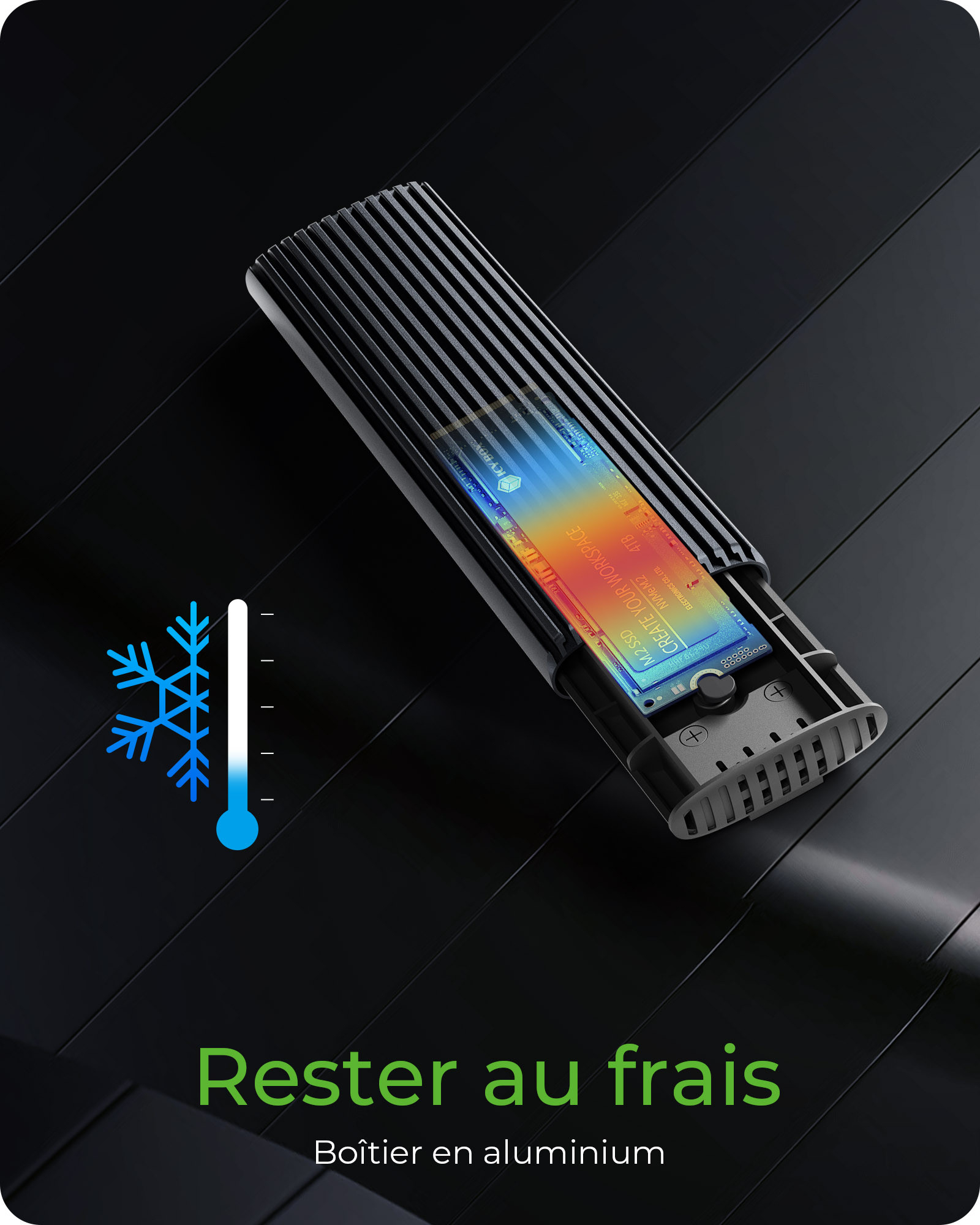 ICY BOX IB-1808MCT-CU31 Enceinte ssd Noir M.2