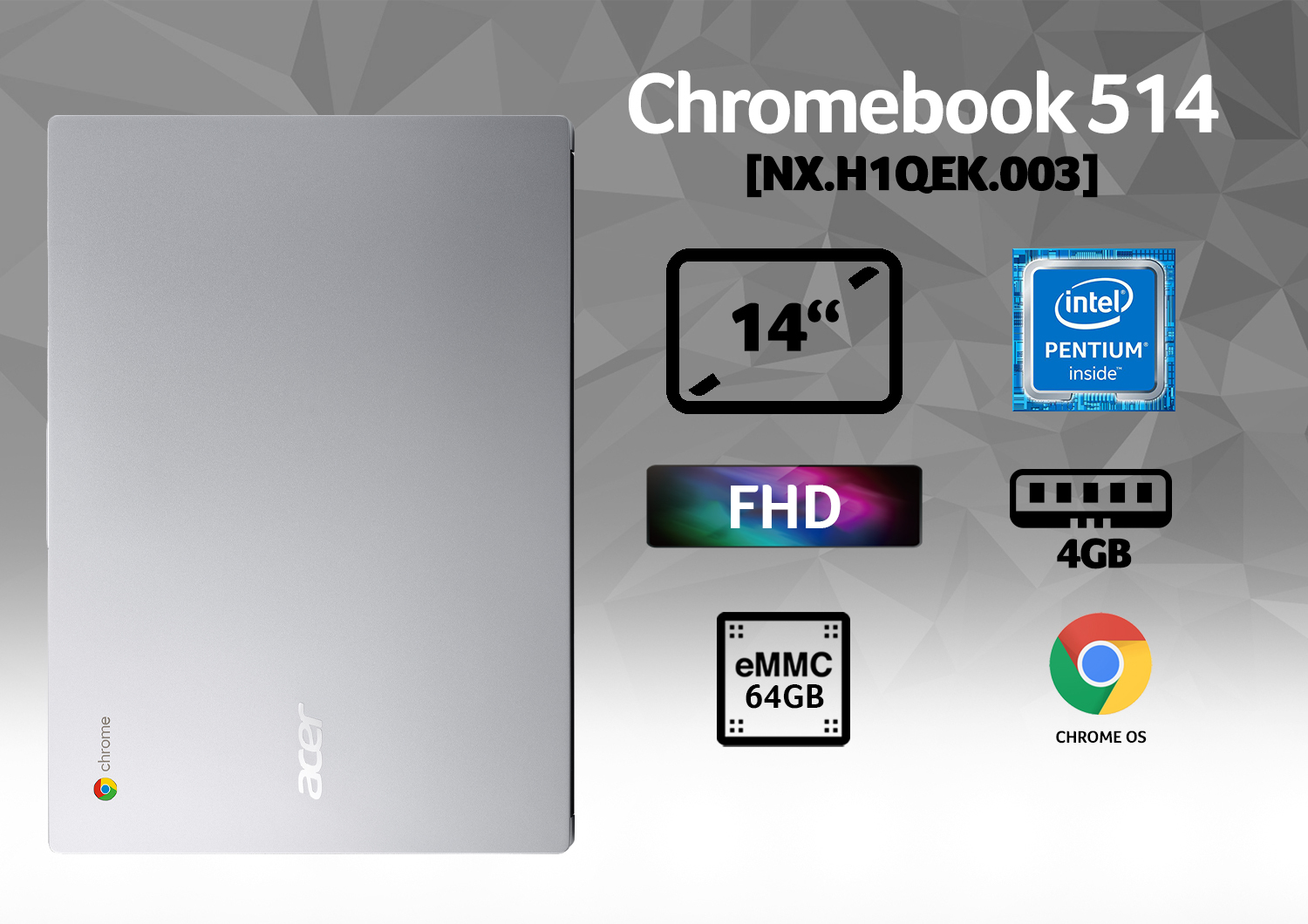 Acer Chromebook 14 CB514-1H-P5EL Intel® Pentium® N4200 – image 8