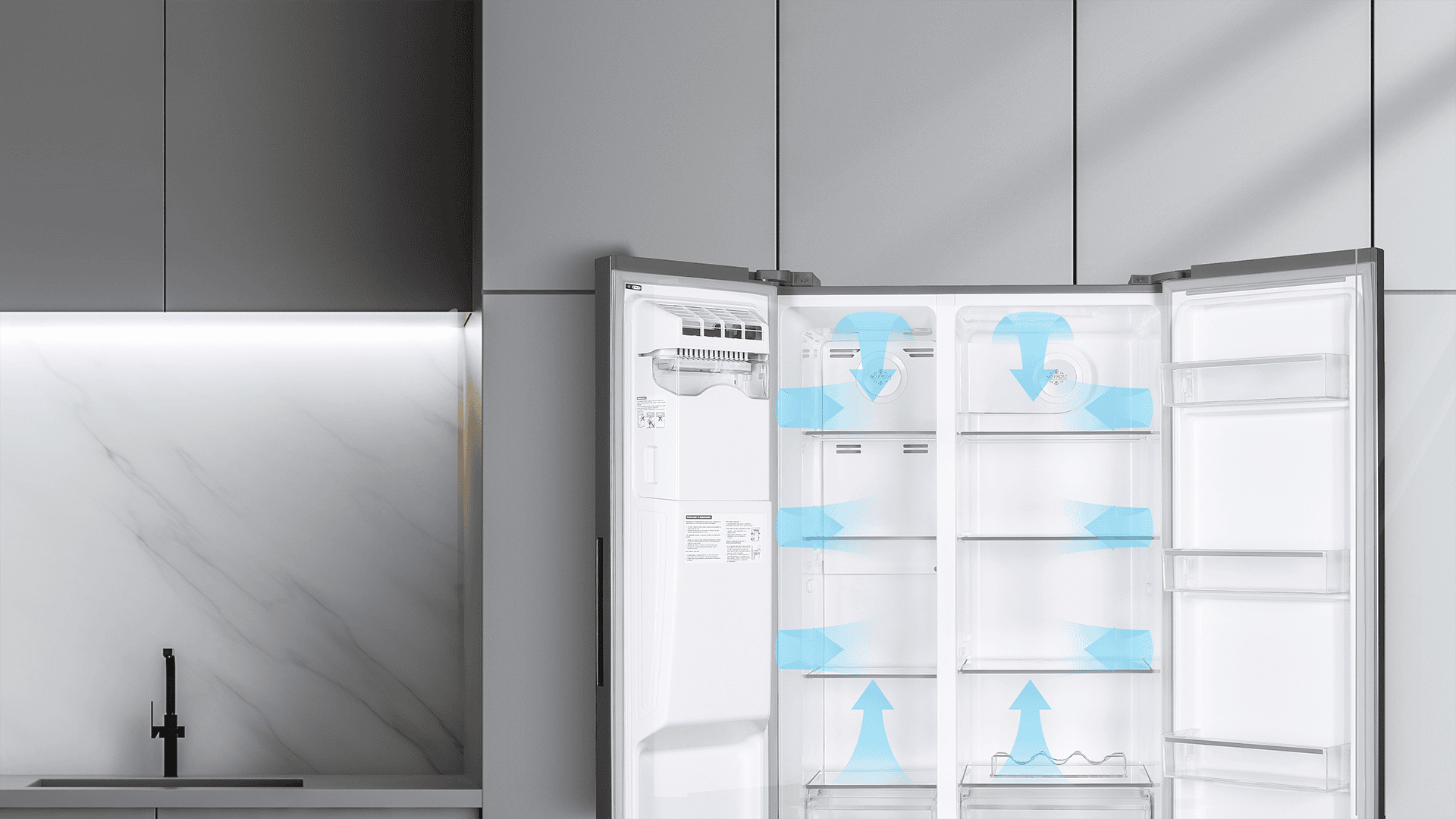 TCL RC513SSE0UK side-by-side refrigerator Freestanding – image 9