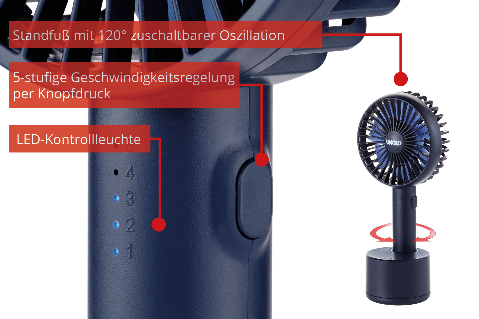 Unold 86638 personal handheld mister/fan Blue – image 3