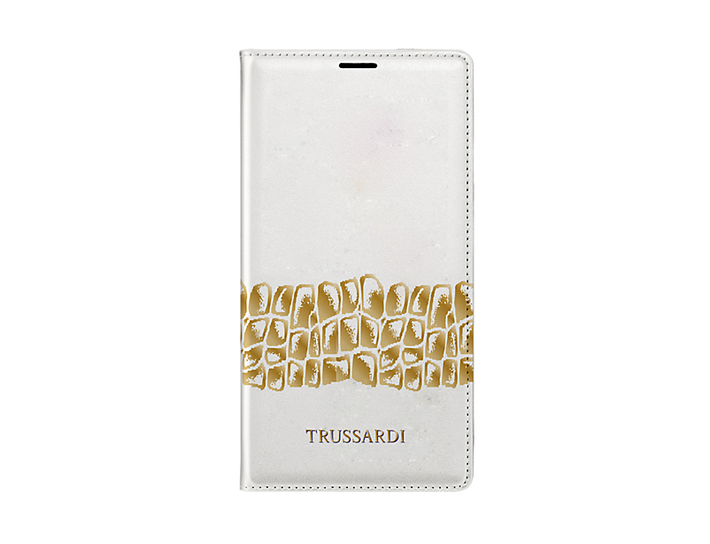 Samsung F-APSTRUIS02 mobile phone case Wallet case Gold, White