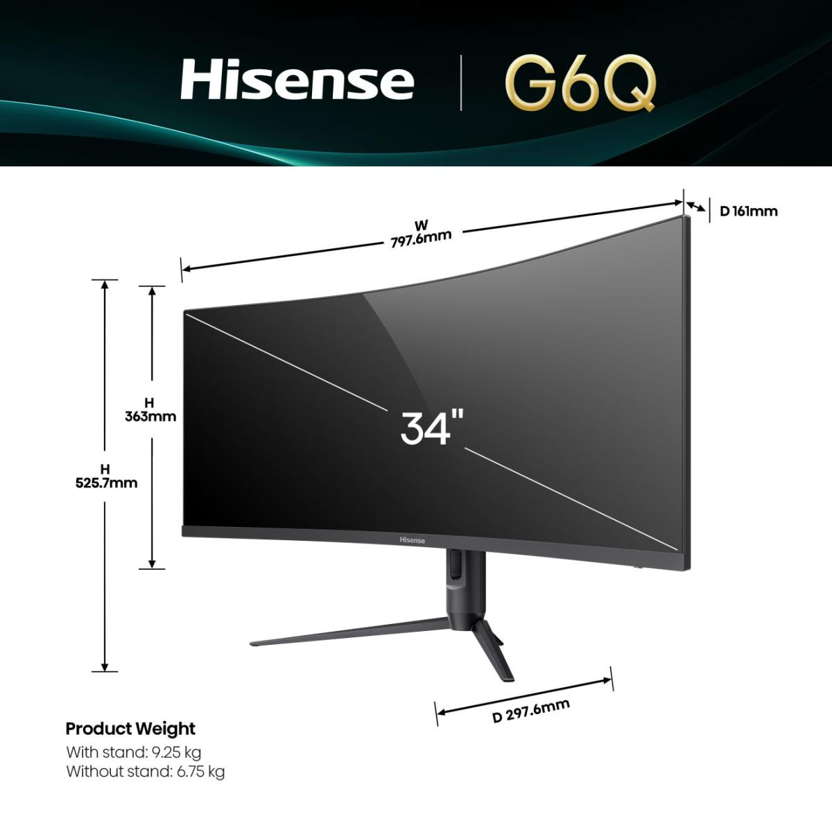 Hisense 34G6QUK computer monitor – image 2