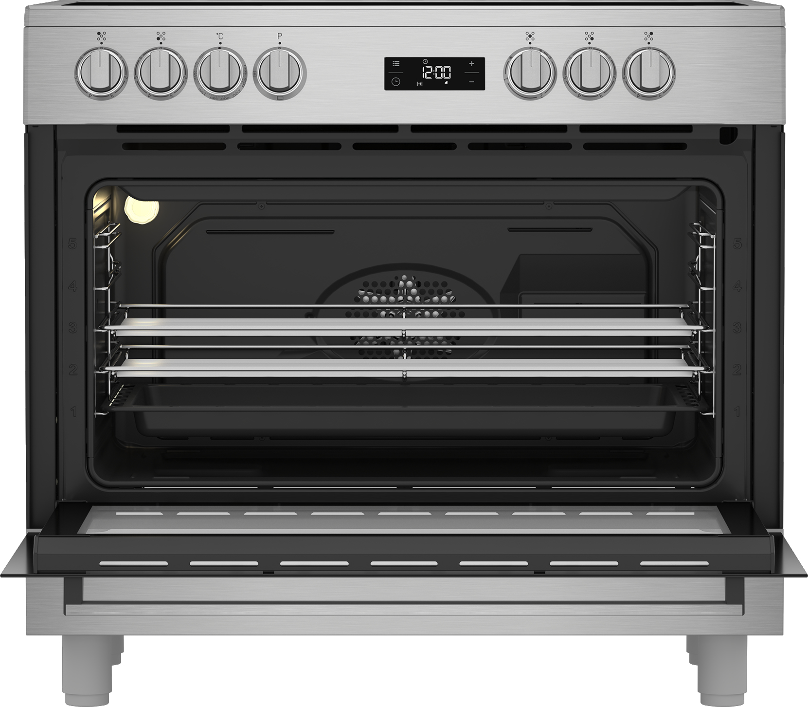 Beko GF17300GXNS 90cm Single Oven Range Cooker with 5 Zone Ceramic Hob – image 4