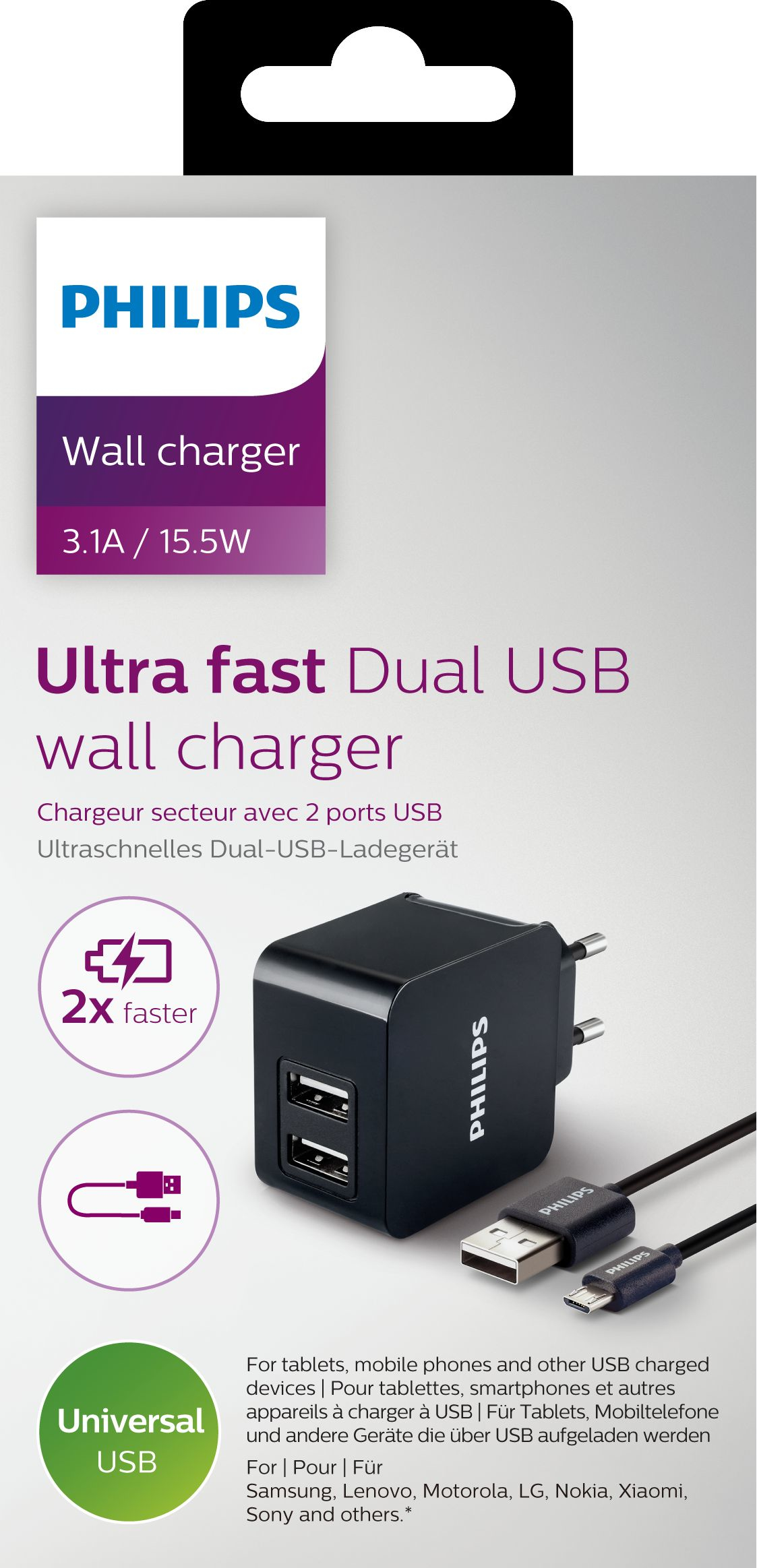 Philips USB wall charger DLP2307U/12 – image 2