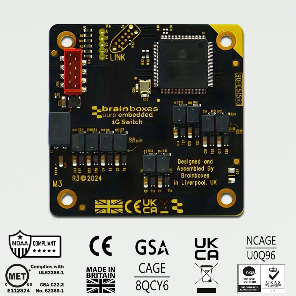 Brainboxes Pure Embedded 5 Port Gigabit Ethernet Switch Module – image 4