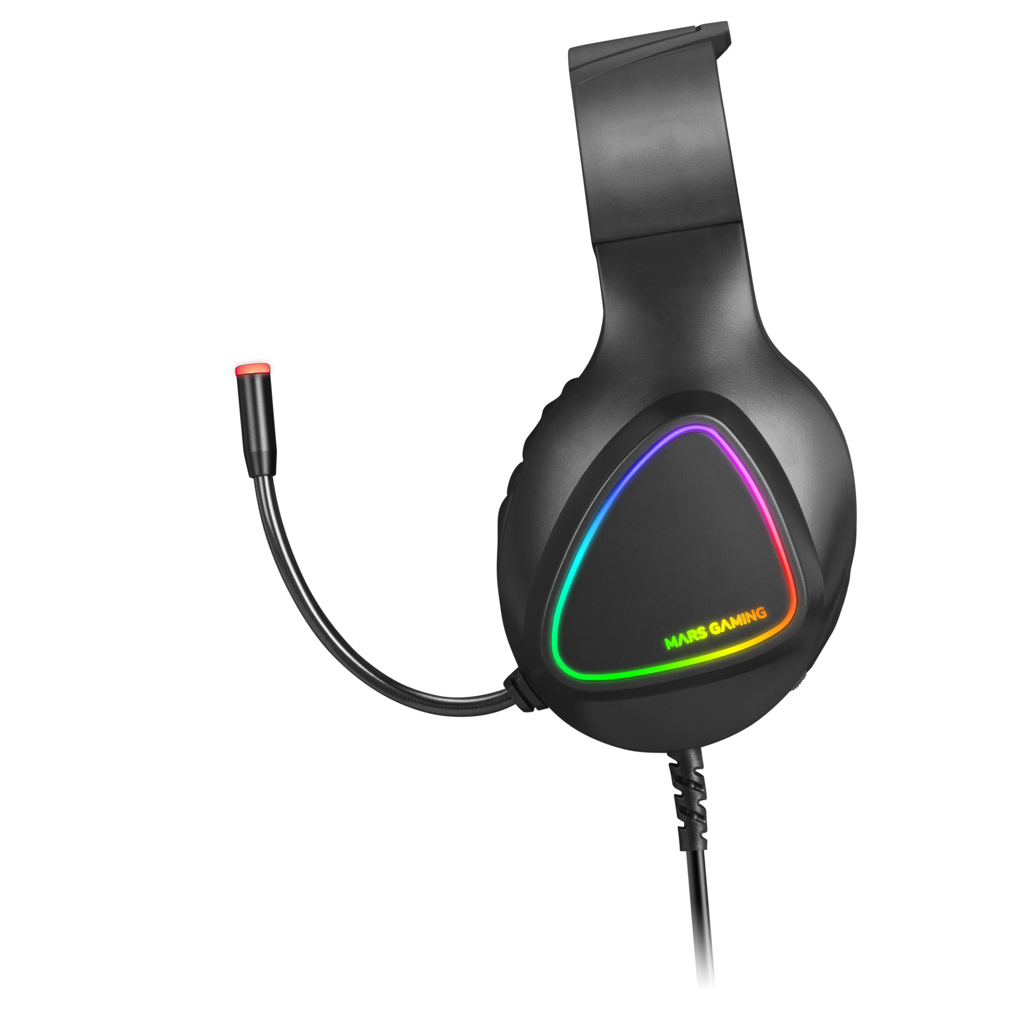 Mars Gaming MH222 Black, RGB Over Ear Gaming Headphones with Microphone, HiFi Sound, Sound Cancellation, Ultra-Lightweight, PS4 PS5 Xbox Switch Tablet Windows M – image 3