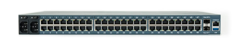 ZPE Nodegrid Serial Console - S Series 48-port unit, Dual AC, Legacy Pinouts, 2-Cores