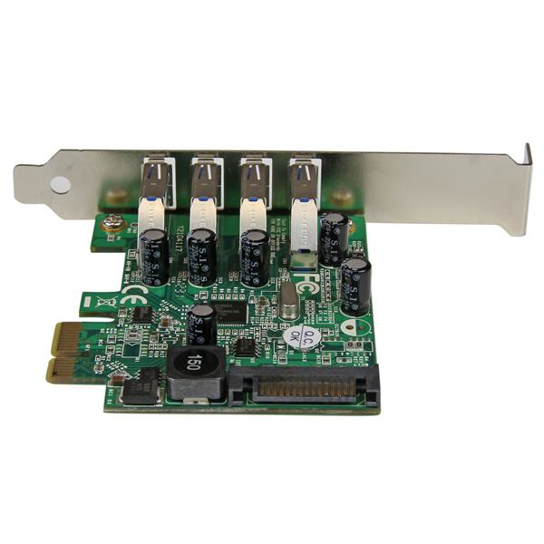 StarTech.com 4 Port PCI Express PCIe SuperSpeed USB 3.0 Controller Card Adapter with UASP - 5Gbps - SATA Power - TAA – image 3