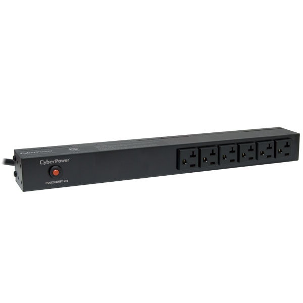 CyberPower PDU20B6F12R power distribution unit (PDU) 18 AC outlet(s) 1U Black