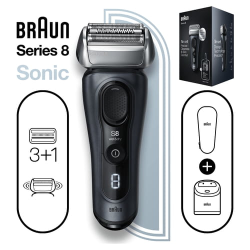 Braun Series 8 8453cc Foil shaver Trimmer Black, Grey – image 3