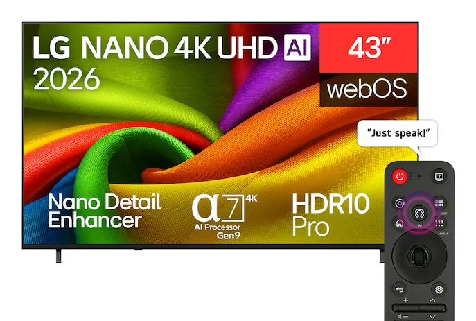 LG NANO 4K UHD AI 43NU850B6LA 109,2 cm (43") 4K Ultra HD Smart TV Wifi Negro