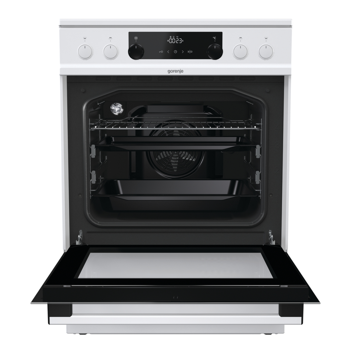 Gorenje ECS6350WPA Freestanding cooker Electric Ceramic hob Black, White – image 3