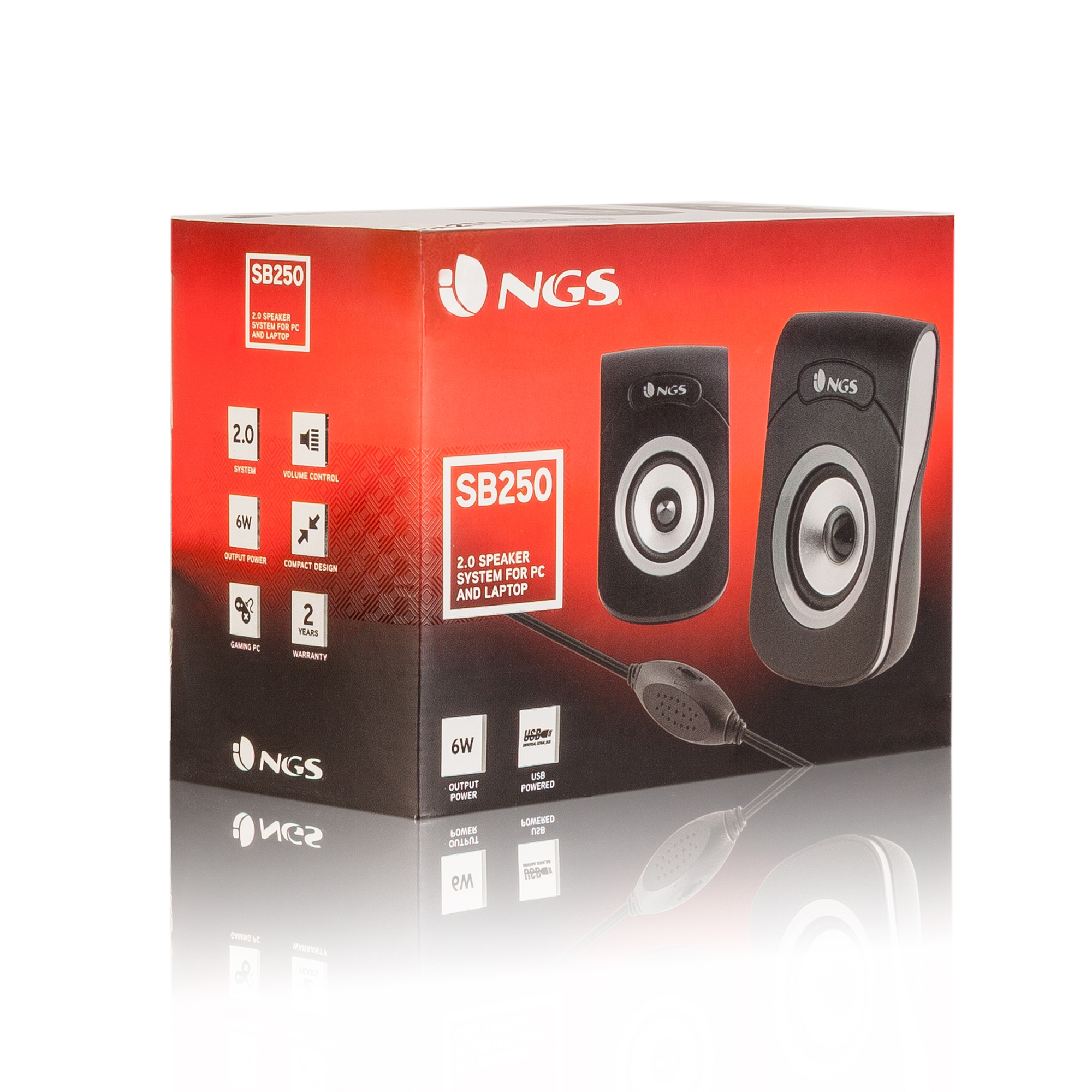 NGS SB250 loudspeaker Black Wired – image 5