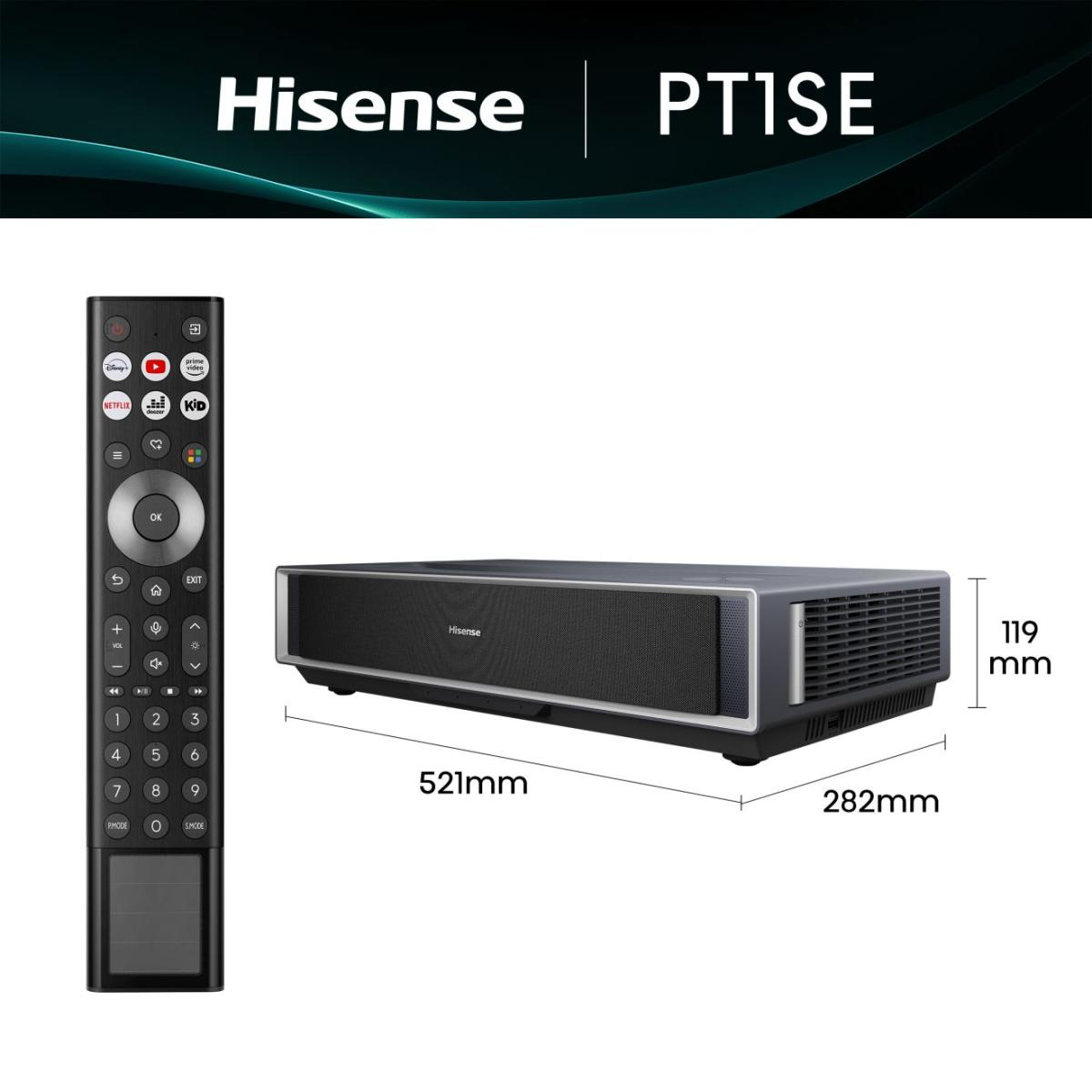 Hisense 20017229 data projector Ultra short throw projector 2500 ANSI lumens DLP UHD 4K (3840x2160) 3D Black – image 2