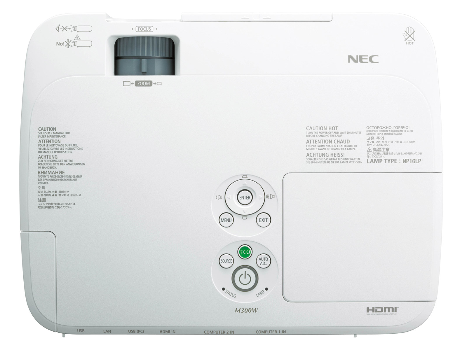 NEC M311X Standard throw projector 2480 ANSI lumens 3LCD XGA (1024x768) White – image 7