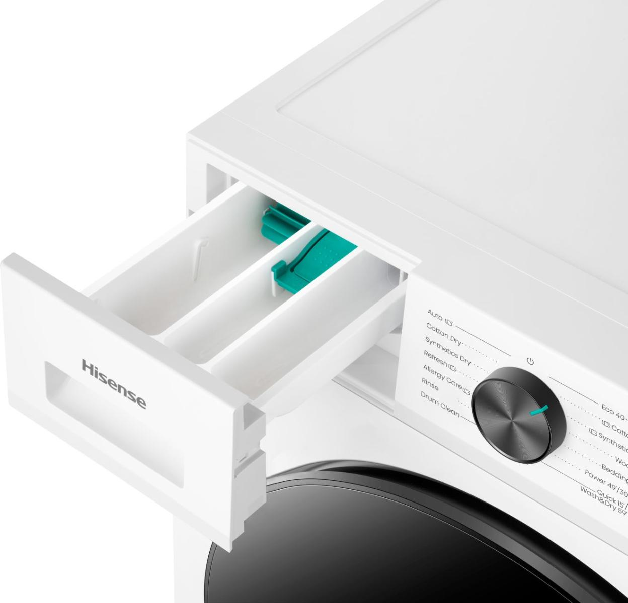 Hisense Washing drying machine (8/5 kg) with Wash&Dry 59’, steam hygiene care, and Auto program for easy everyday laundry. Quick cycles and inverter motor ensur – image 9