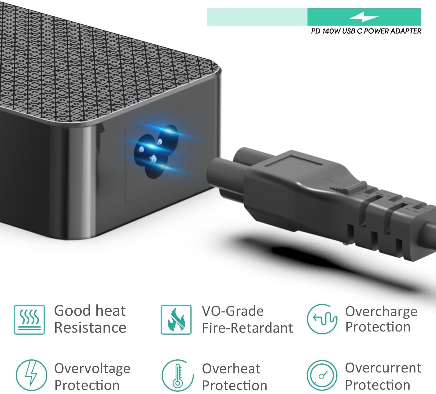 Origin Storage 140W USB-C Adapter with EU Cable – image 4