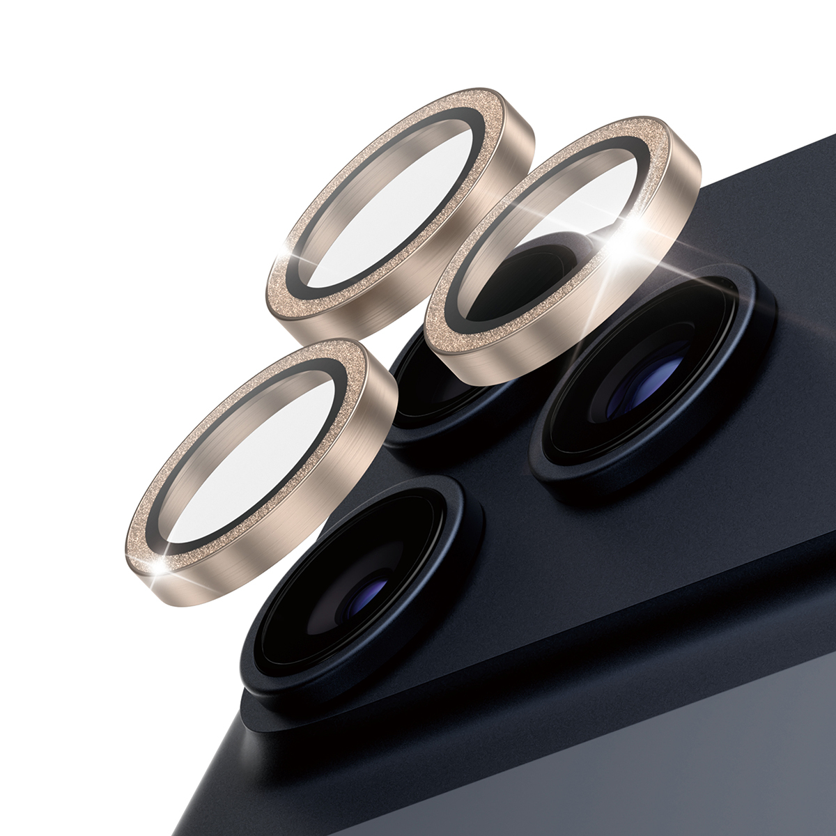 PanzerGlass ® Hoops® Camera Lens Protector Glitter Gold iPhone 17 Pro | iPhone 17 Pro Max | iPhone 16 Pro | 16 Pro Max Clear screen protector Apple 1 pc(s)
