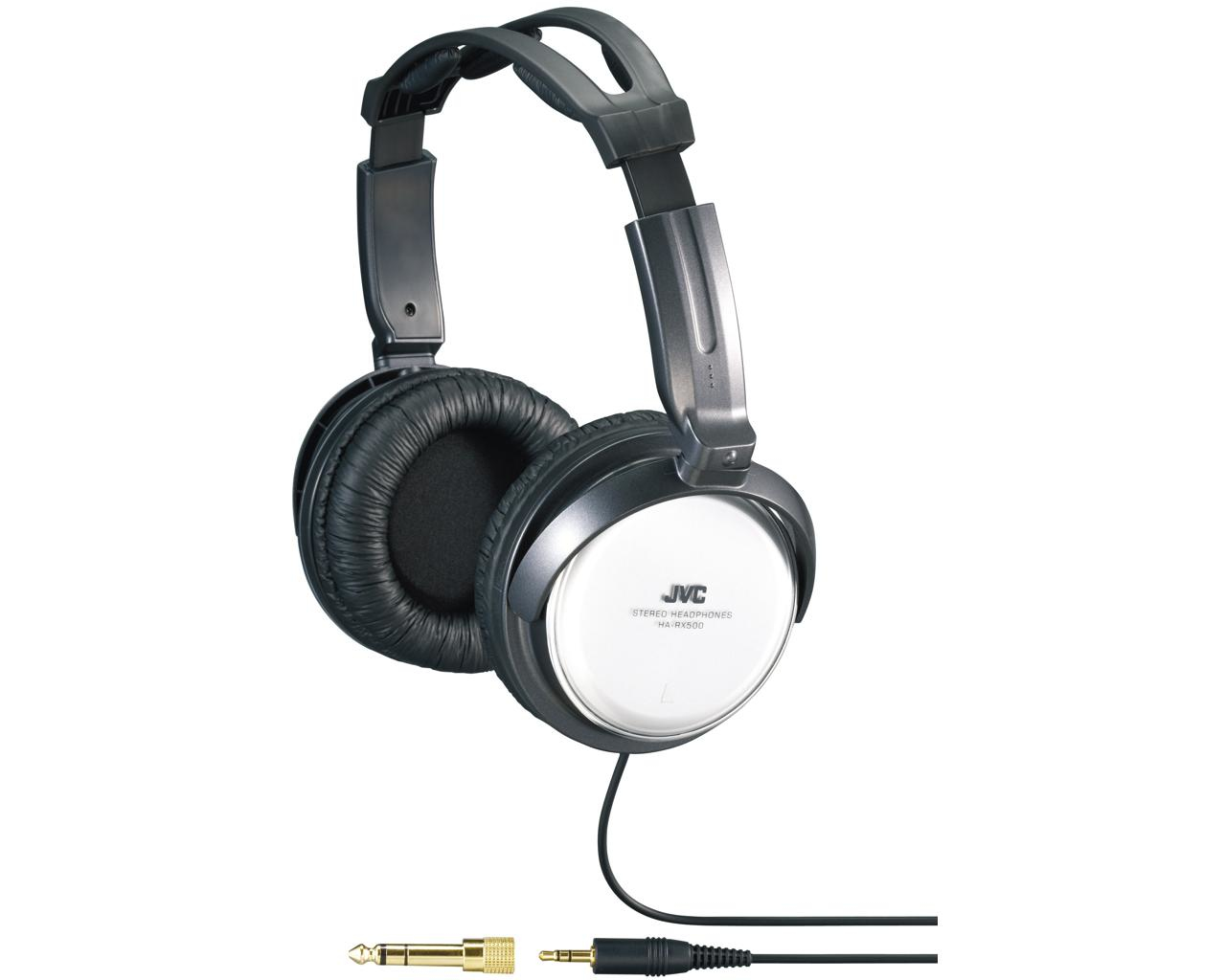 JVC HA-RX500-E Headphones Wired Head-band Music Black, White – image 1