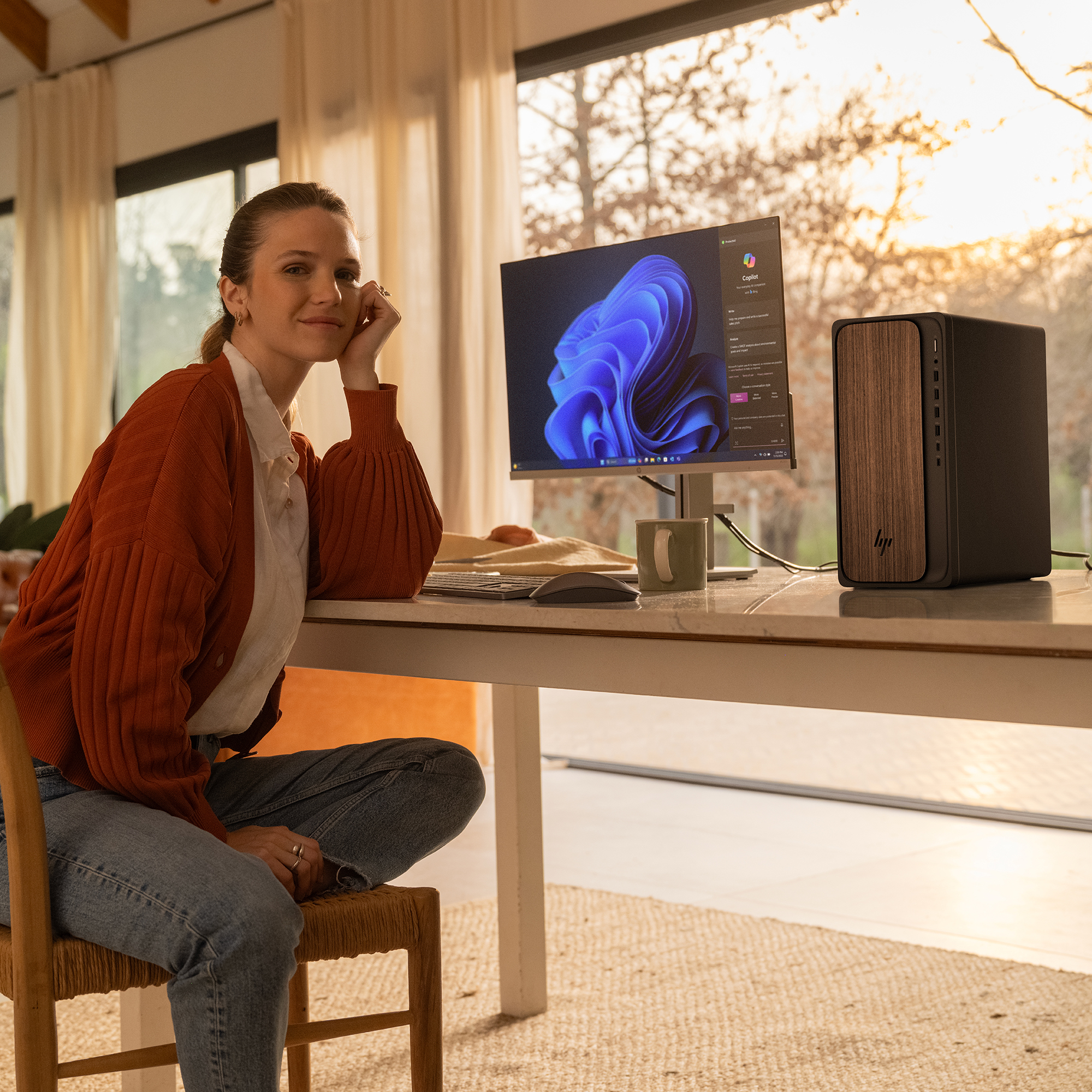 HP OmniDesk AI M03-0020nb PC Intel Core Ultra 7 265 32 GB DDR5-SDRAM 1 TB SSD NVIDIA GeForce RTX 5060 Windows 11 Home Tower AI PC Wood image 13