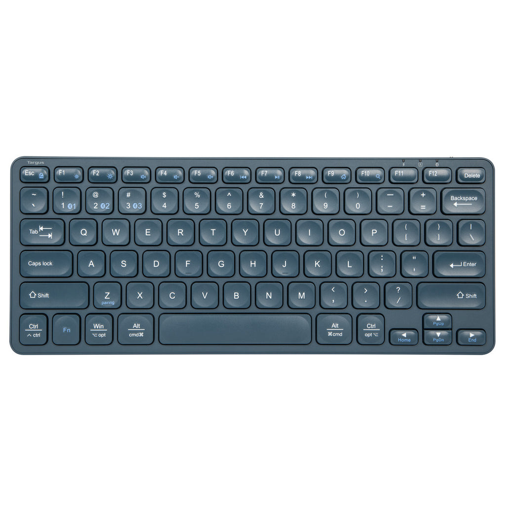 COMPACT MULTI-DEVICE BLUETOOTH  ANTIMICROBIAL KEYBOARD BLUE
