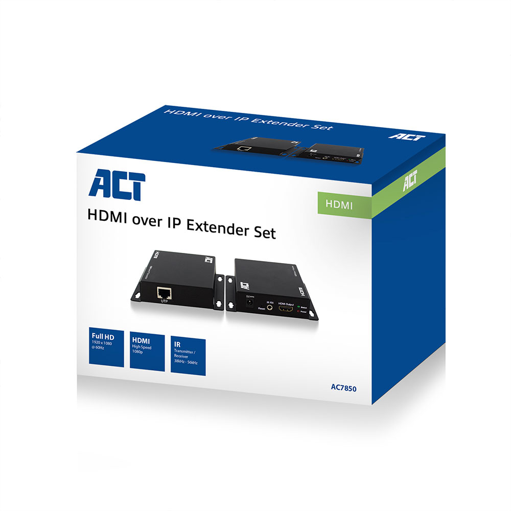 ACT HDMI over IP extender set CATx up to 100 meter – image 5