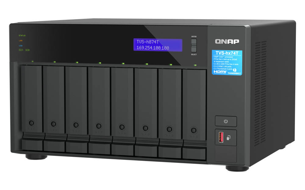 QNAP TVS-h874T NAS Tower Intel® Core™ i7 – image 4