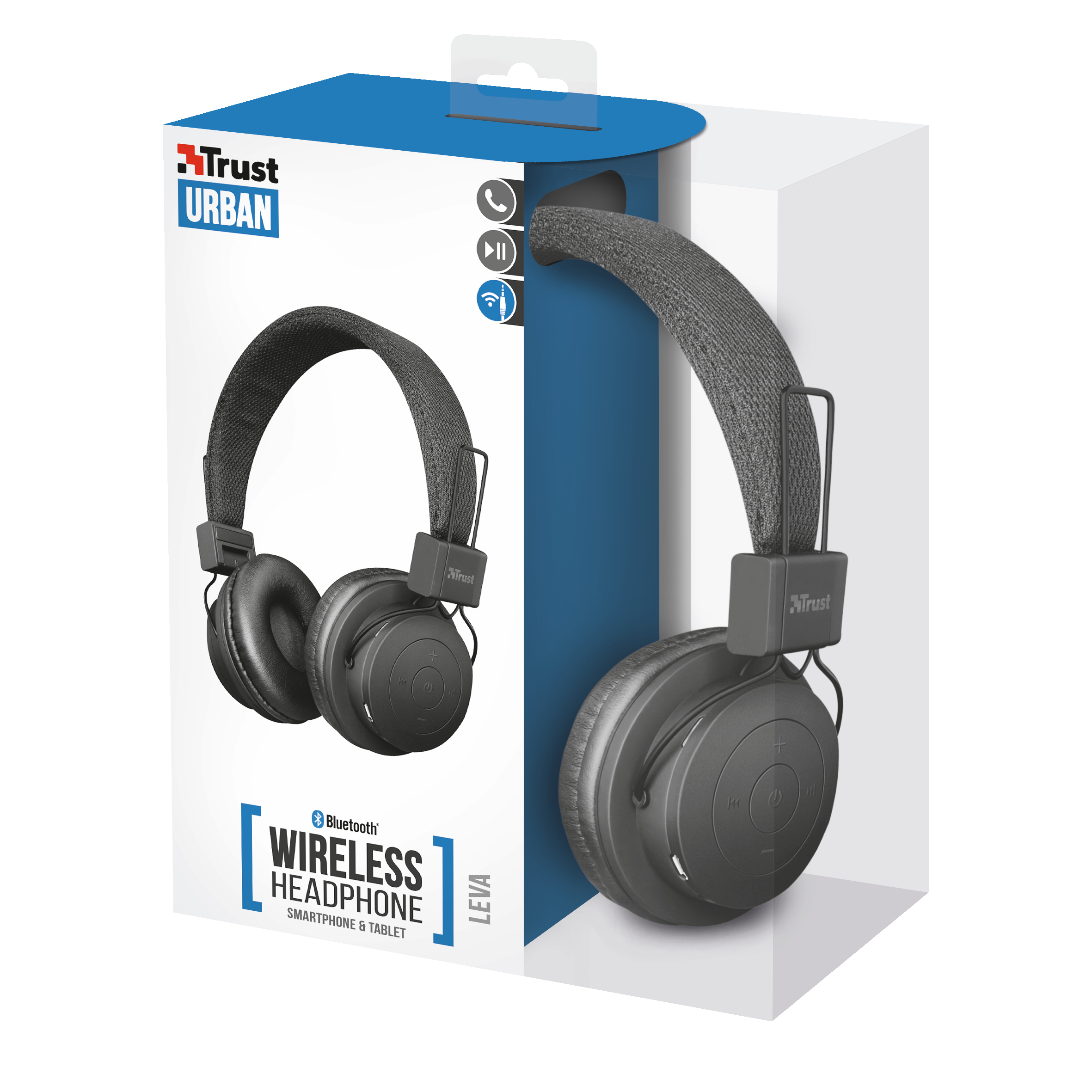 Trust Leva Headset Wired & Wireless Head-band Calls/Music Bluetooth Black – image 4