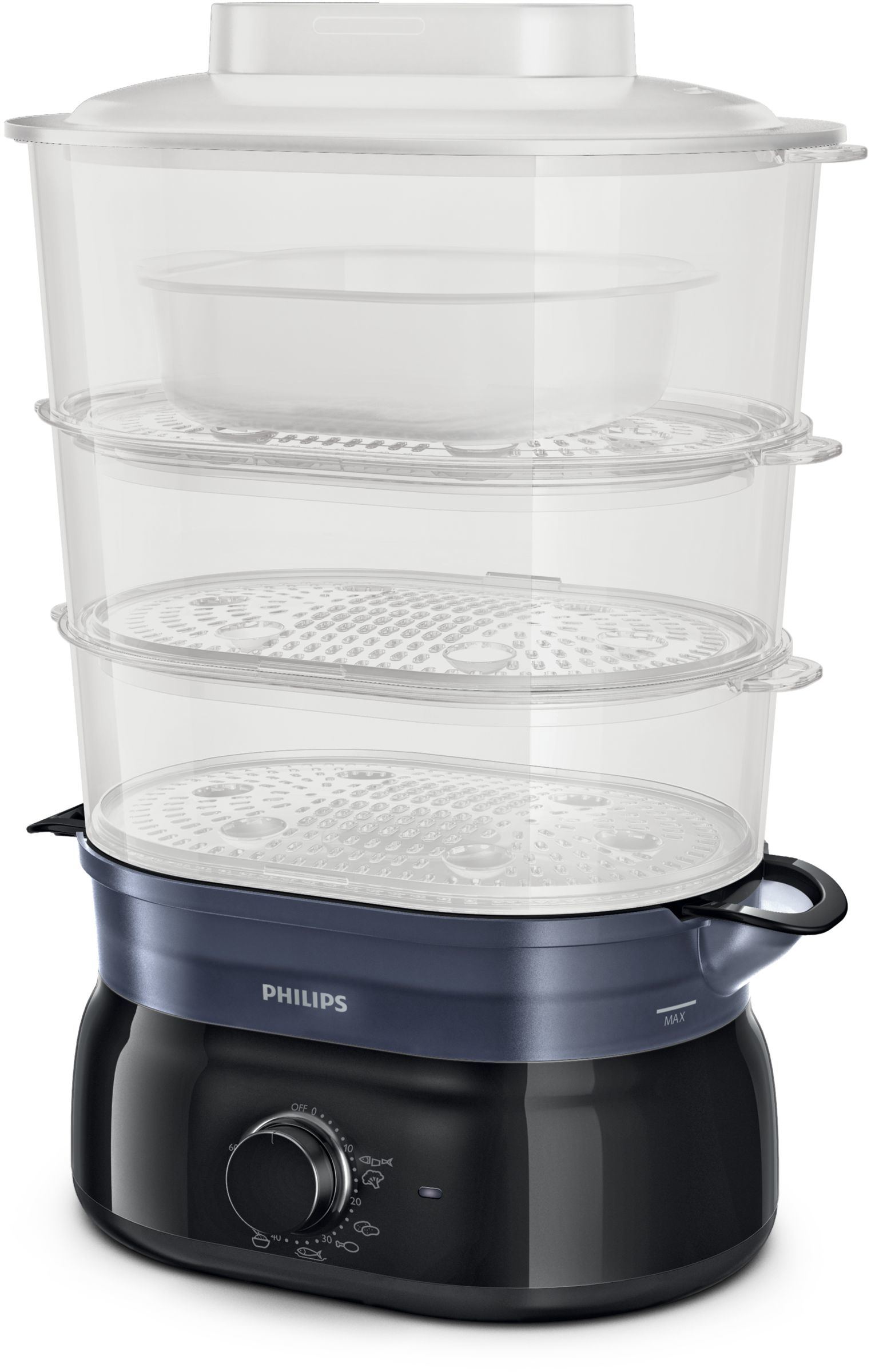 Philips Daily Collection HD9126/90 steam cooker 3 basket(s) Freestanding – image 2