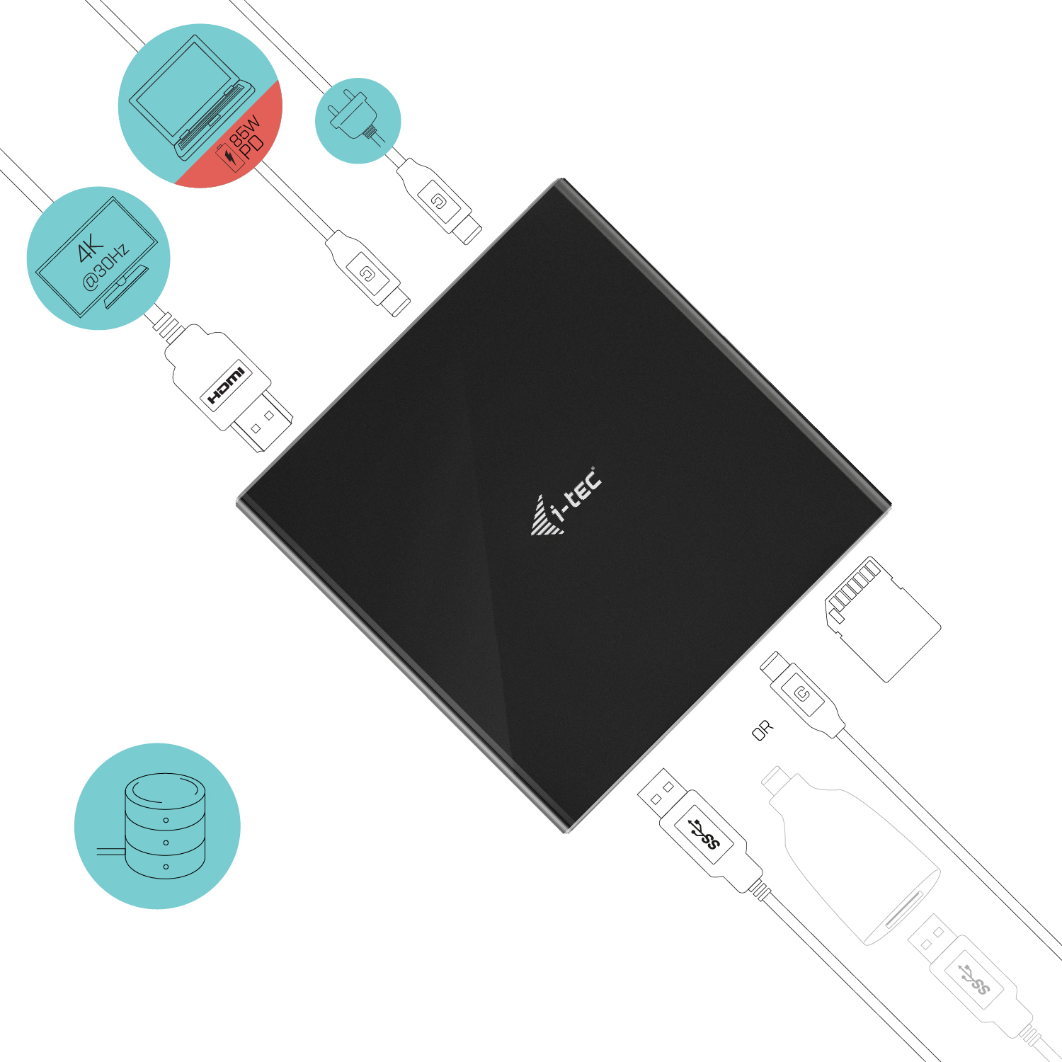 i-tec USB-C Storage Docking Station 4K HDMI + Power Delivery – image 4