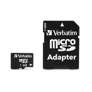 Verbatim microSD™ Card / Adapter - 1GB