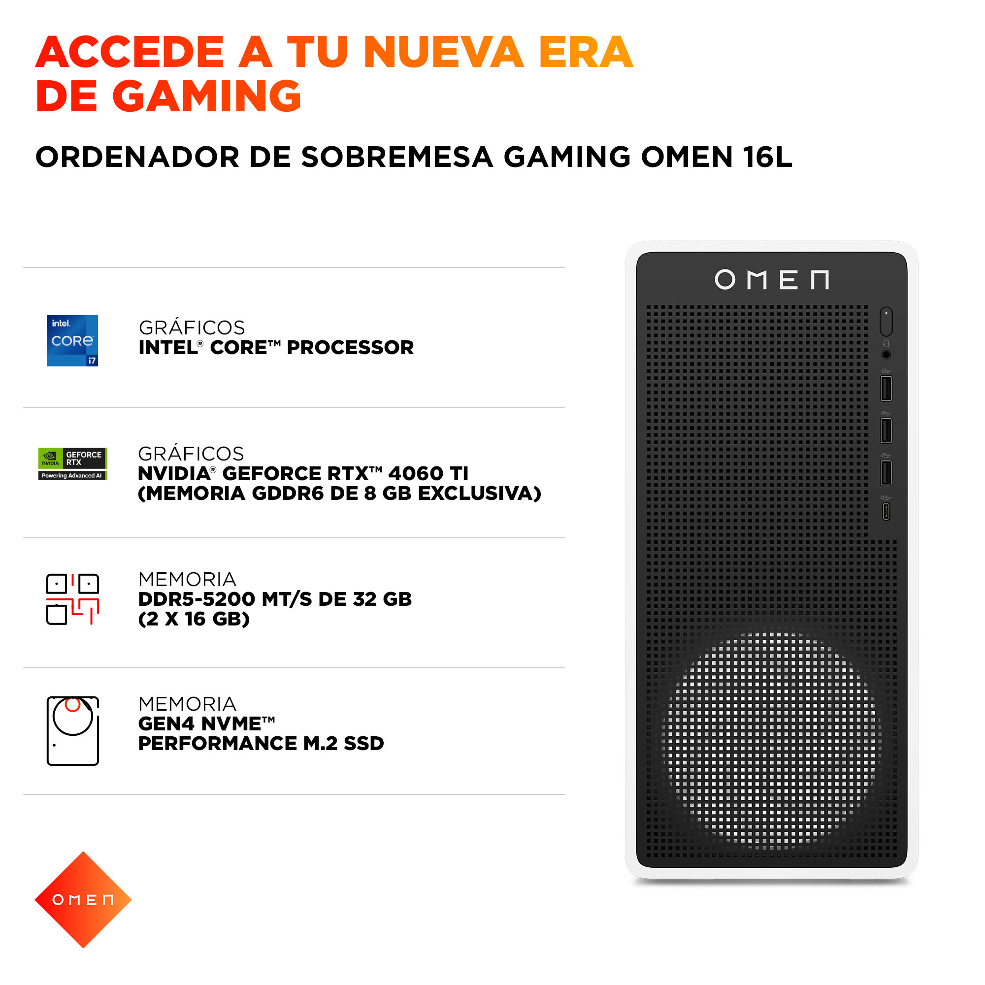 PC gaming OMEN 16L  TG03-0083ns - NVIDIA GeForce RTX 5060 8GB - imagen 7