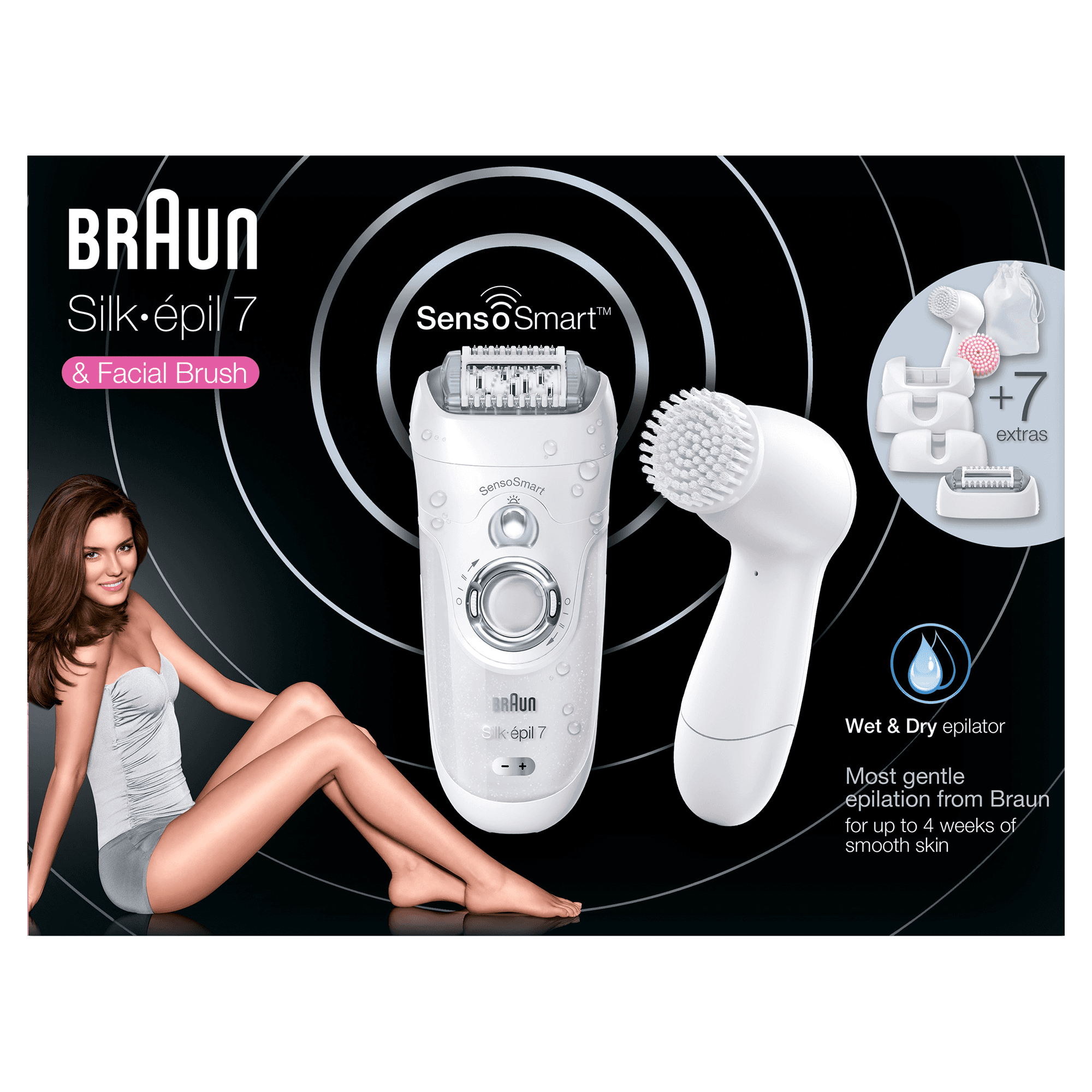 Braun Silk-épil 7 81646963 epilator 40 tweezers White, Silver – image 2