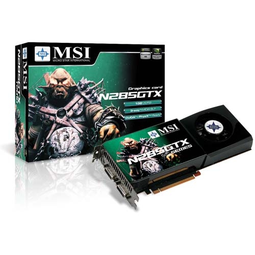 MSI N285GTX-T2D1G-OC graphics card GeForce GTX 285