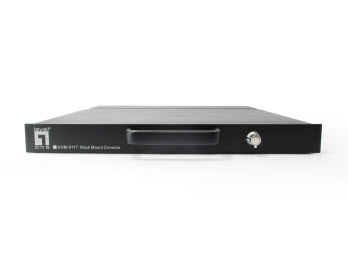LevelOne 17" LCD KVM Rack Console, German K/B – image 3