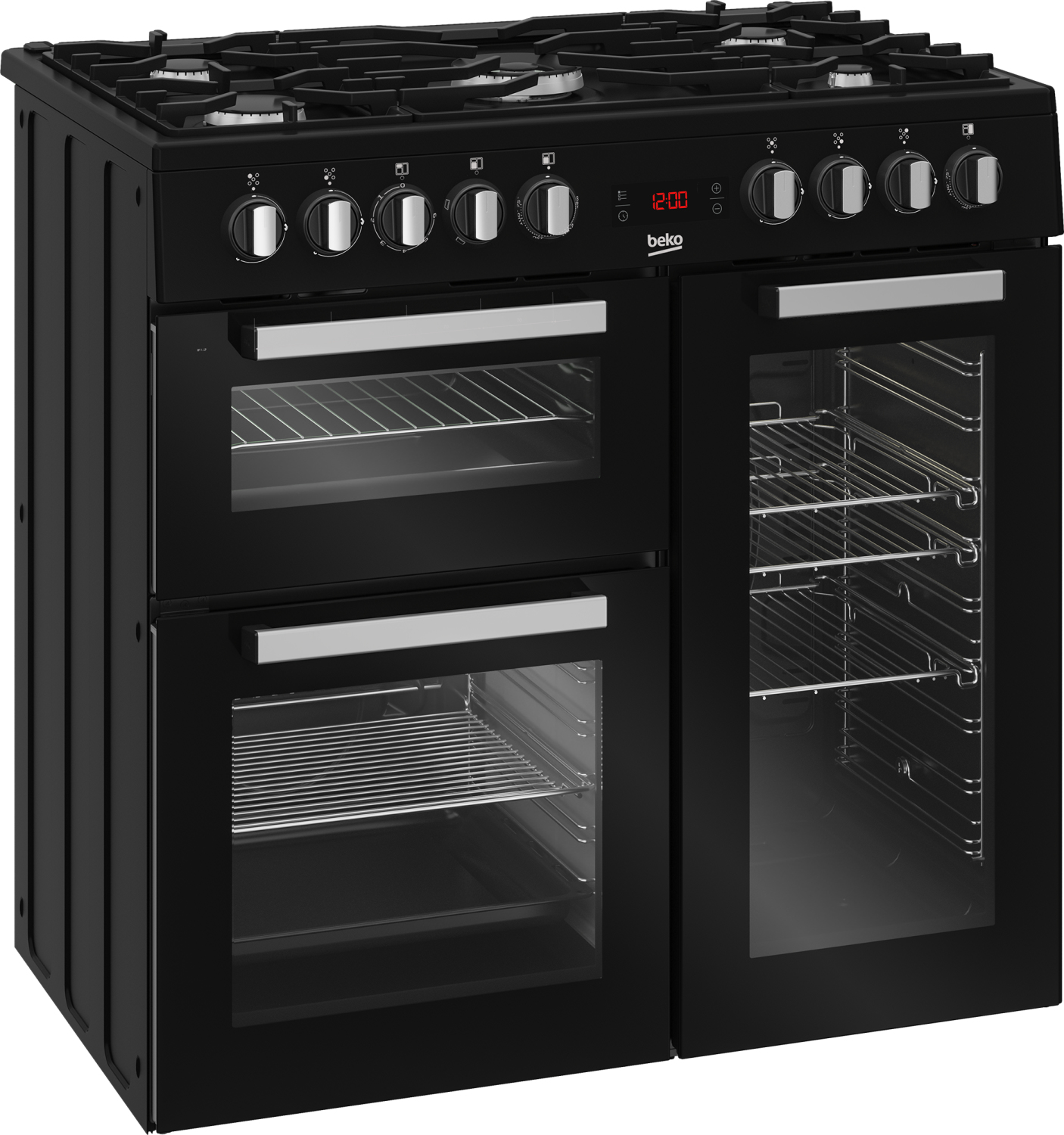 Beko PS235315DB cooker Freestanding cooker Electric Gas Black – image 2