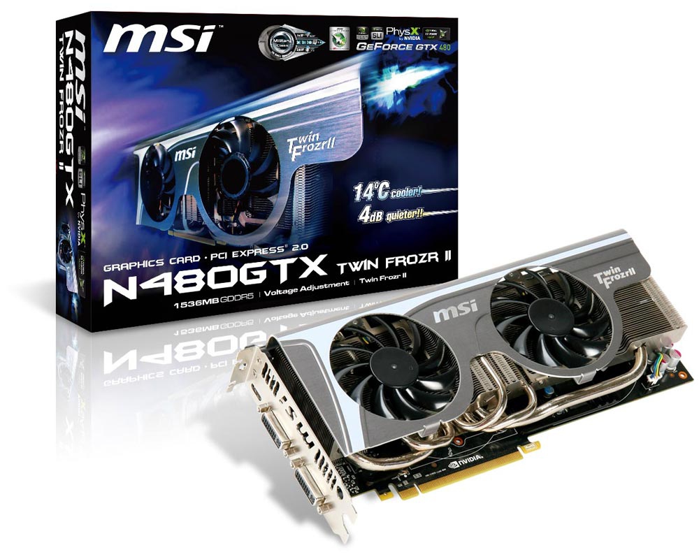 MSI N480GTX-TFII graphics card NVIDIA GeForce GTX 480