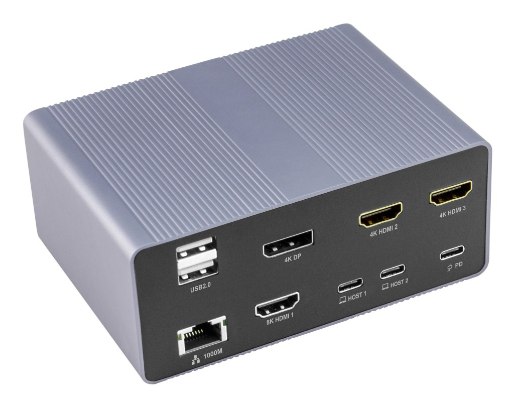 Techly IUSB32C-DOCK198K mobile device dock station Universal Grey – image 3