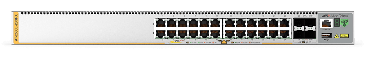Allied Telesis X530L-28GPX Managed L3 Gigabit Ethernet (10/100/1000) Power over Ethernet (PoE) Stainless steel – image 2
