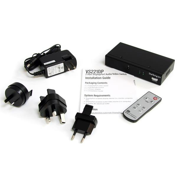StarTech.com 2 Port DisplayPort Video Switch with Audio & IR Remote Control – image 4