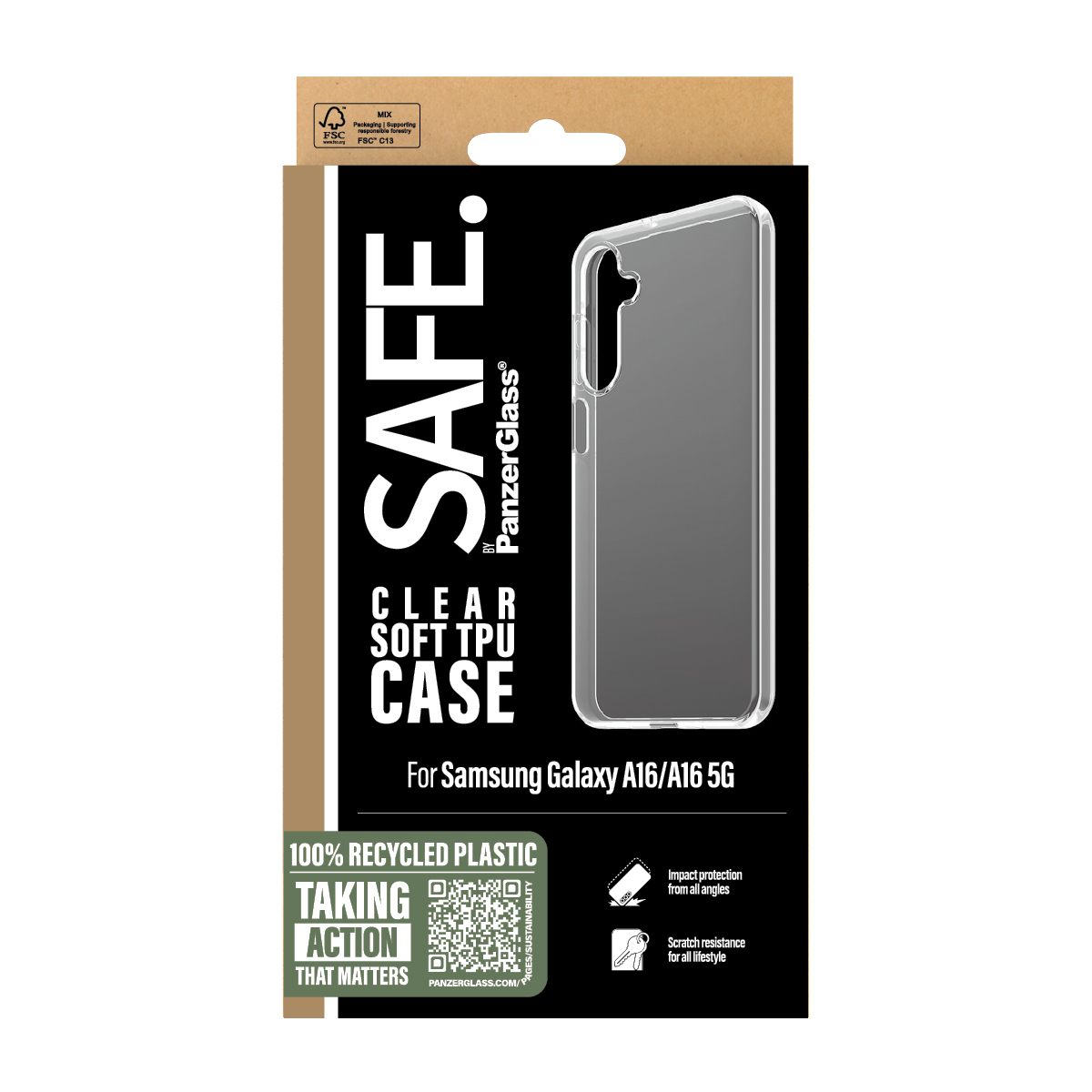 PanzerGlass SAFE. by PanzerGlass® TPU Case Transparent Samsung Galaxy A16 | A16 5G – image 3