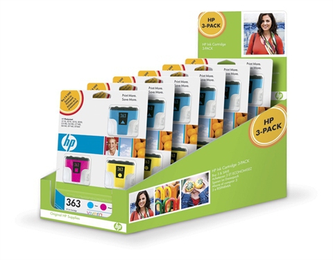 HP 363 Tri Colour Individual Inks, 3-Pack