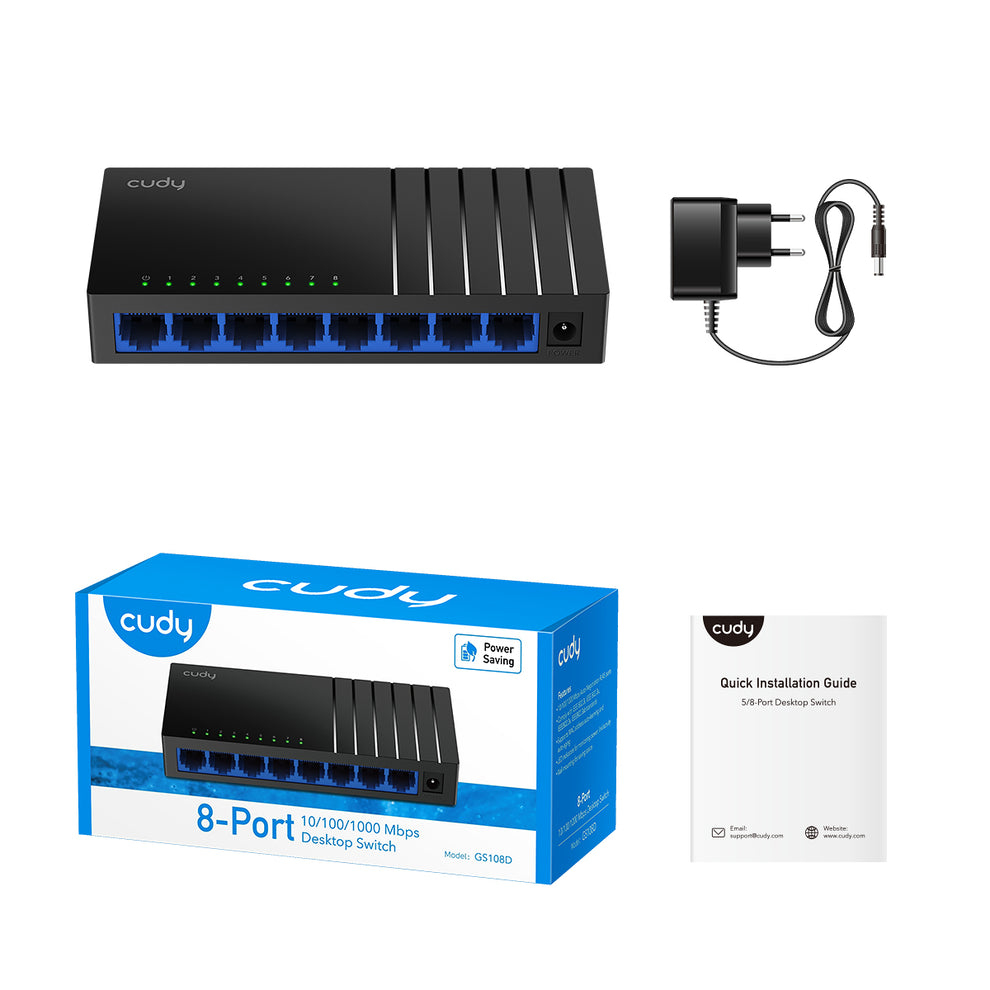 Cudy 8-Port Gigabit Unmanaged Switch, GS108D 5.0 – image 3