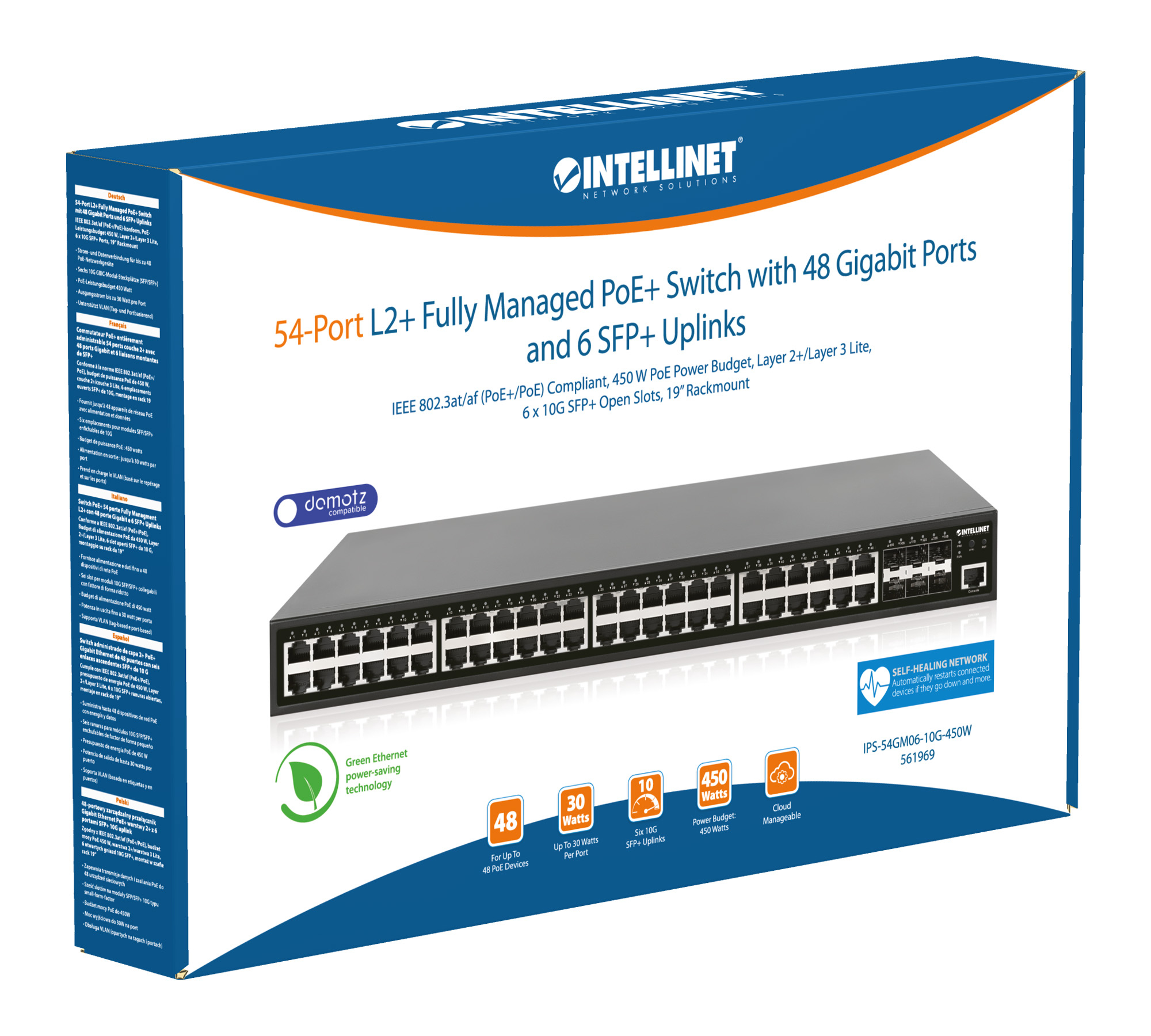 Intellinet 48-Port Gigabit Ethernet PoE+ Layer 2+ Managed Switch with Six – image 9