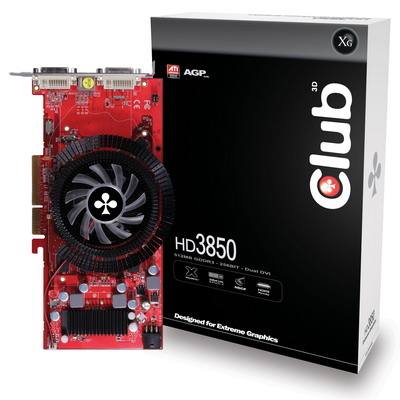 CLUB3D VGA Radeon HD3850 512MB DDR3 AGP