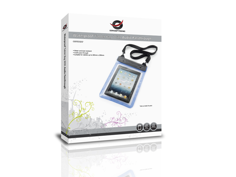 Conceptronic Waterproof Tablet Bag With Audio Passthrough – image 5