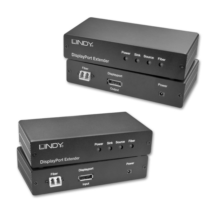 Lindy 38401 AV extender AV transmitter & receiver Black